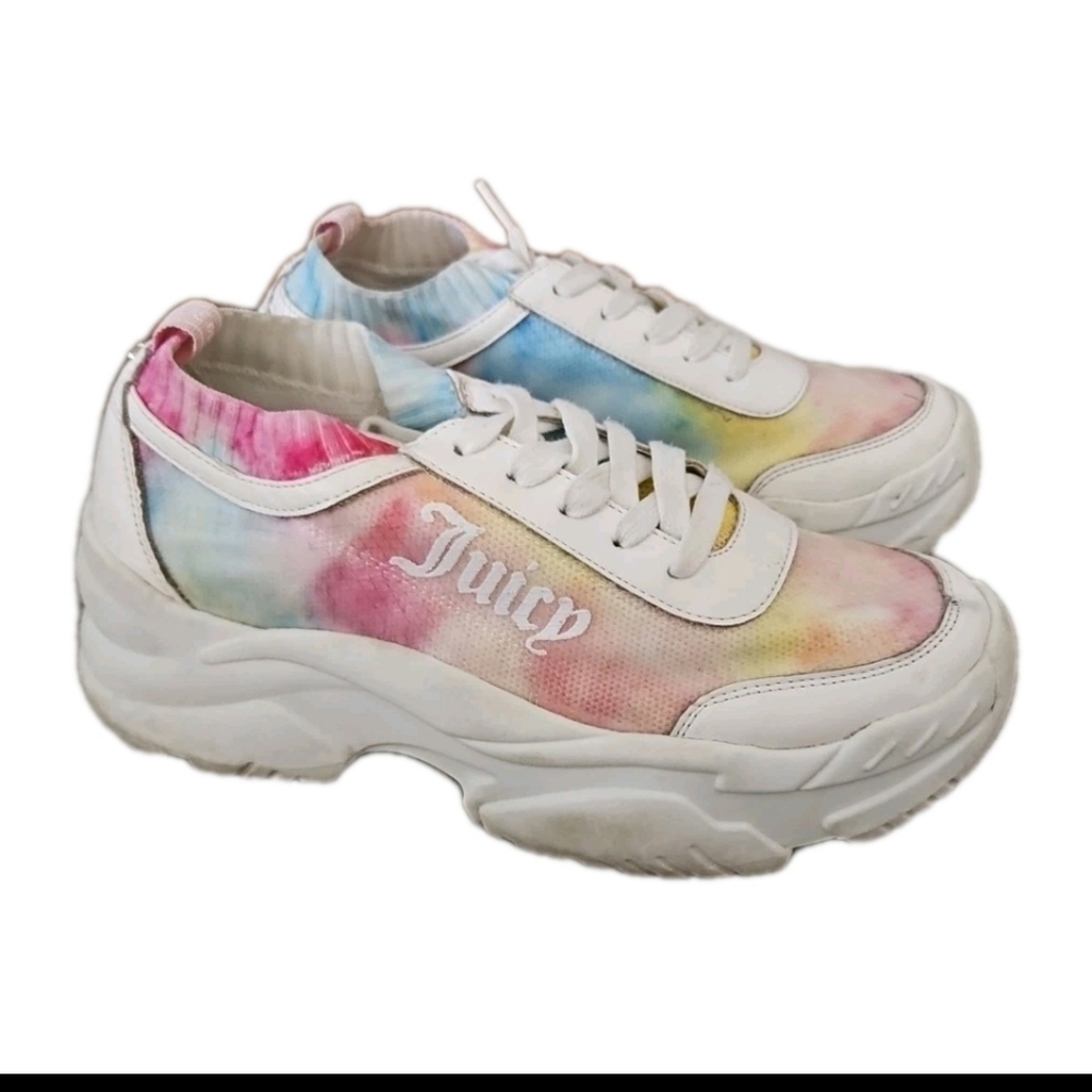 Juicy Couture Womens Deluxe Lace up Rainbow Chunky Sneaker 9